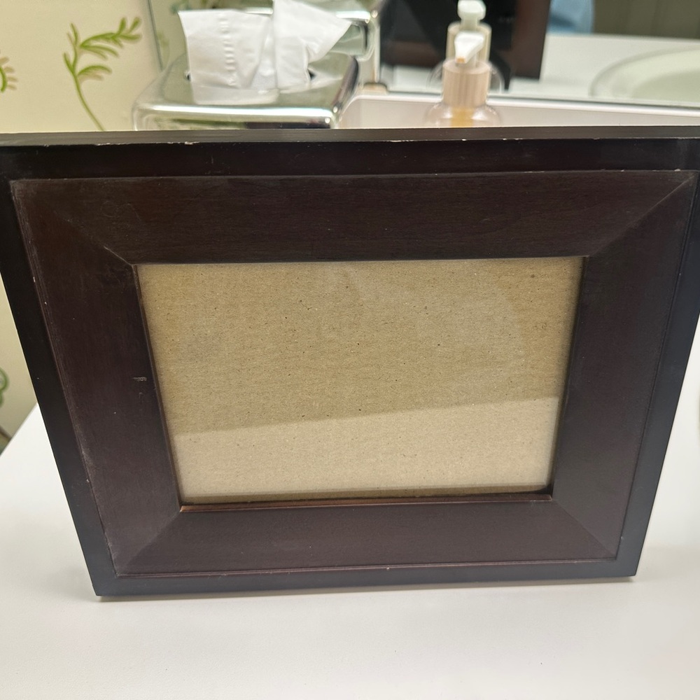 Classic Brown Wooden 5x7 Photo Frame